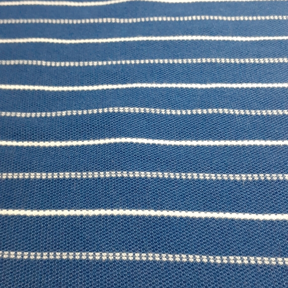 Duluth Trading Co Men's Size XL No Polo Short Sleeve Stripe Polo Blue White - Picture 8 of 13